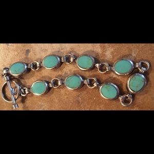 Beautiful turquoise bracelet .925 stamped Mexico